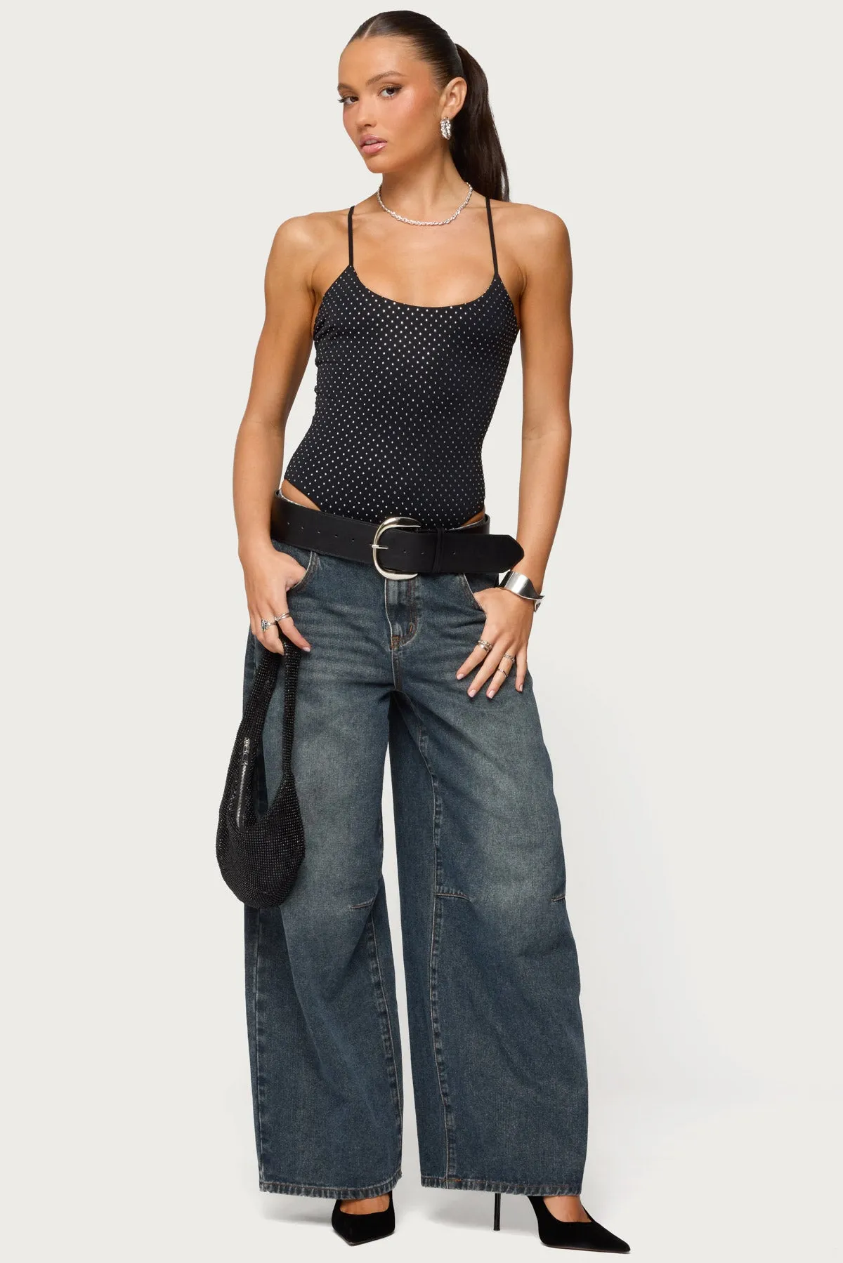 Georgey Rhinestone Bodysuit sold by Edikted product image thumbnail 2