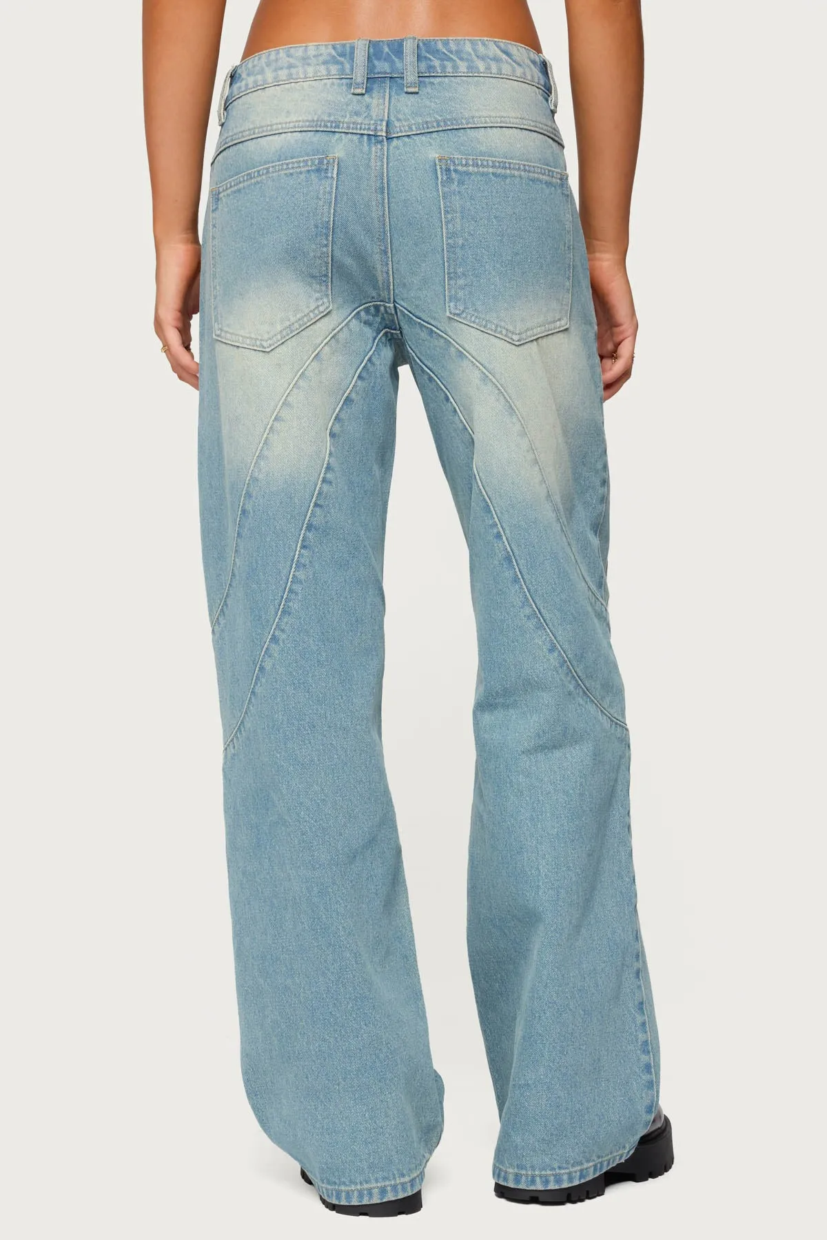 Kiria Stitched Low Rise Baggy Jeans sold by Edikted product image thumbnail 5