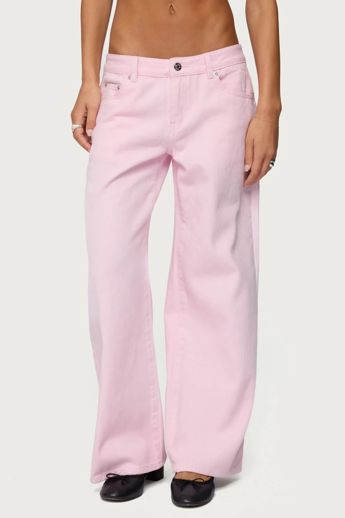 Petite Roman Low Rise Baggy Jeans sold by Edikted product image thumbnail 2