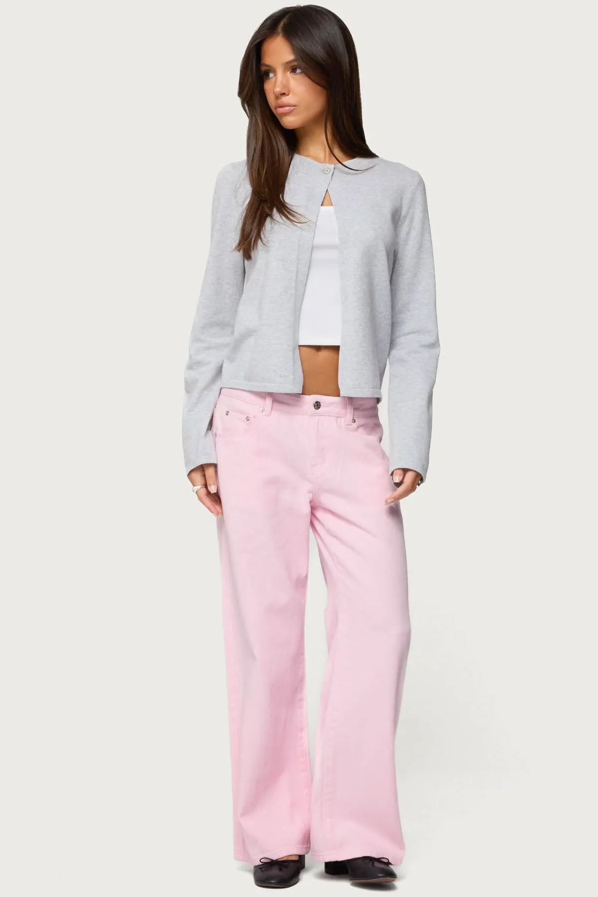 Petite Roman Low Rise Baggy Jeans sold by Edikted product image thumbnail 4