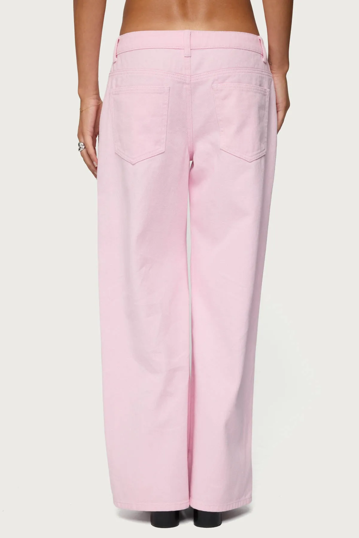 Petite Roman Low Rise Baggy Jeans sold by Edikted product image thumbnail 5