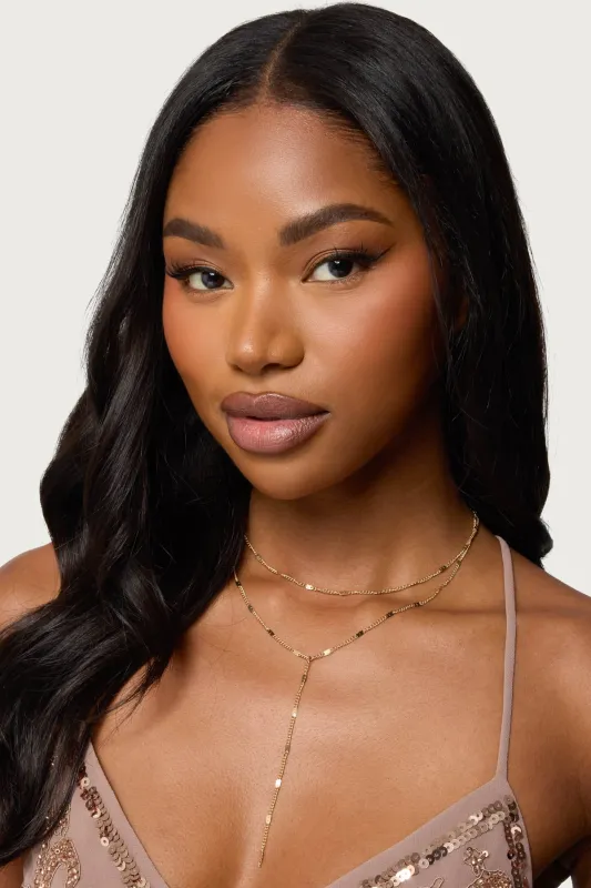 Cascading Disc Chain Necklace Set sold by Edikted