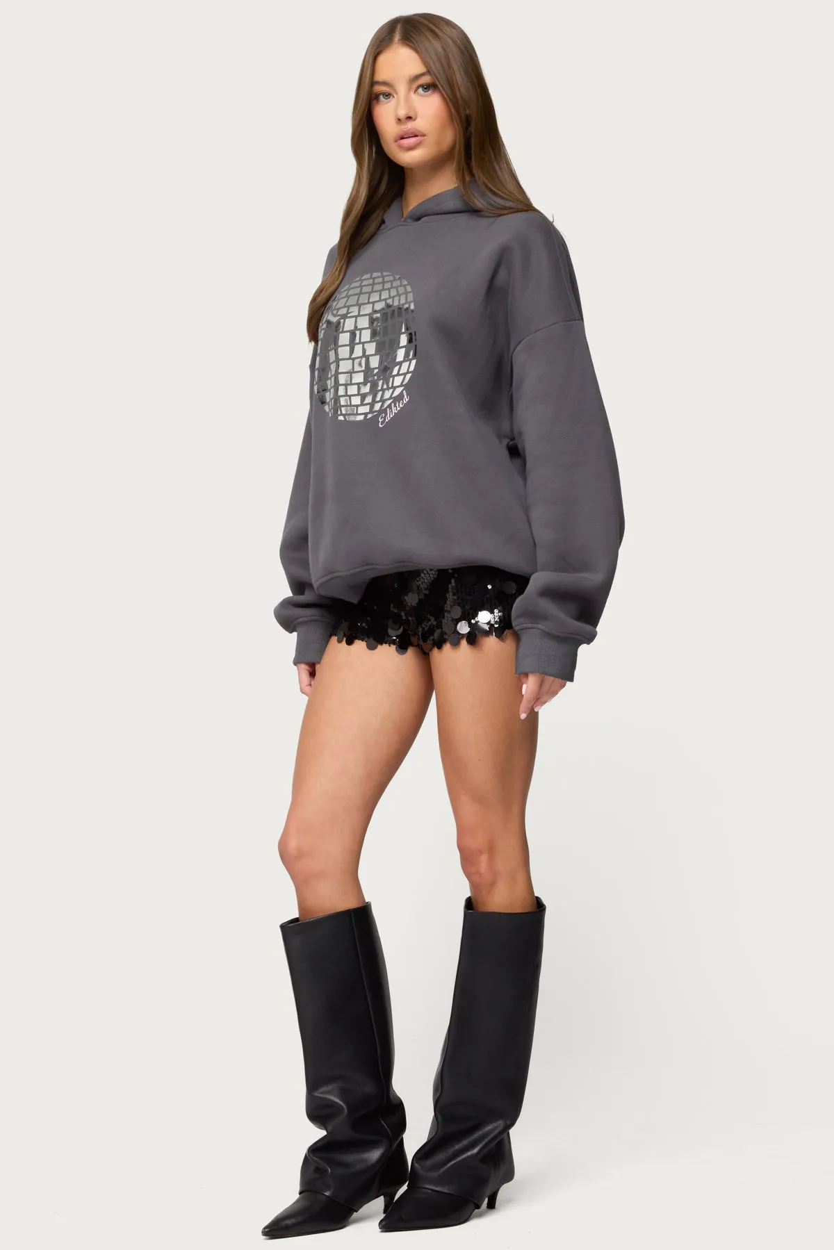 Disco Ball Hoodie sold by Edikted product image thumbnail 3