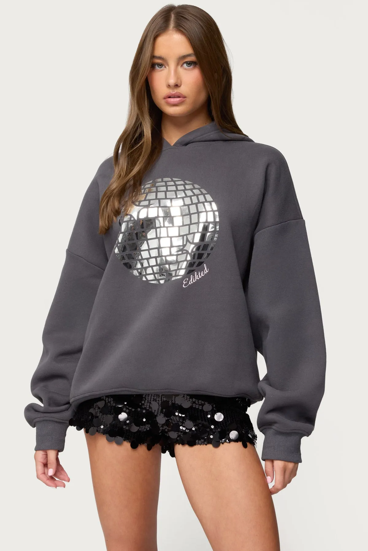 Disco Ball Hoodie sold by Edikted