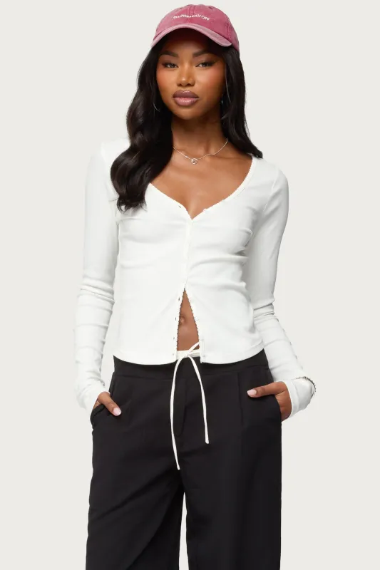 Tanya Button Up Cardigan sold by Edikted