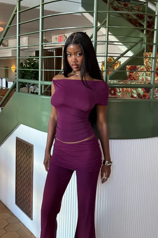 Halli Twisted Off Shoulder Top sold by Edikted