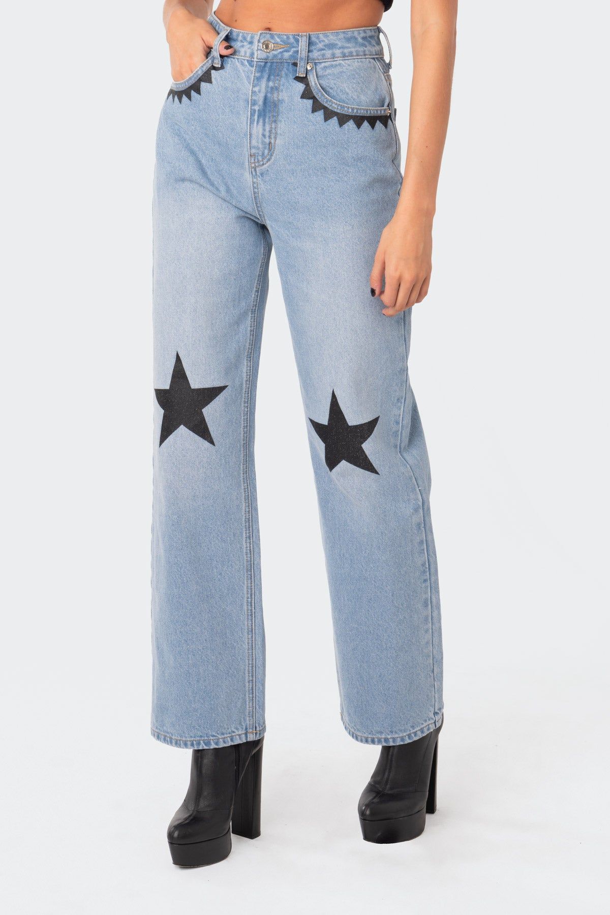 Star Of The Show High-Rise Jeans sold by Edikted product image thumbnail 4