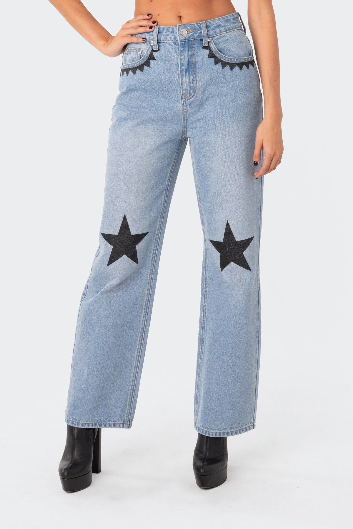 Star Of The Show High-Rise Jeans sold by Edikted product image thumbnail 2