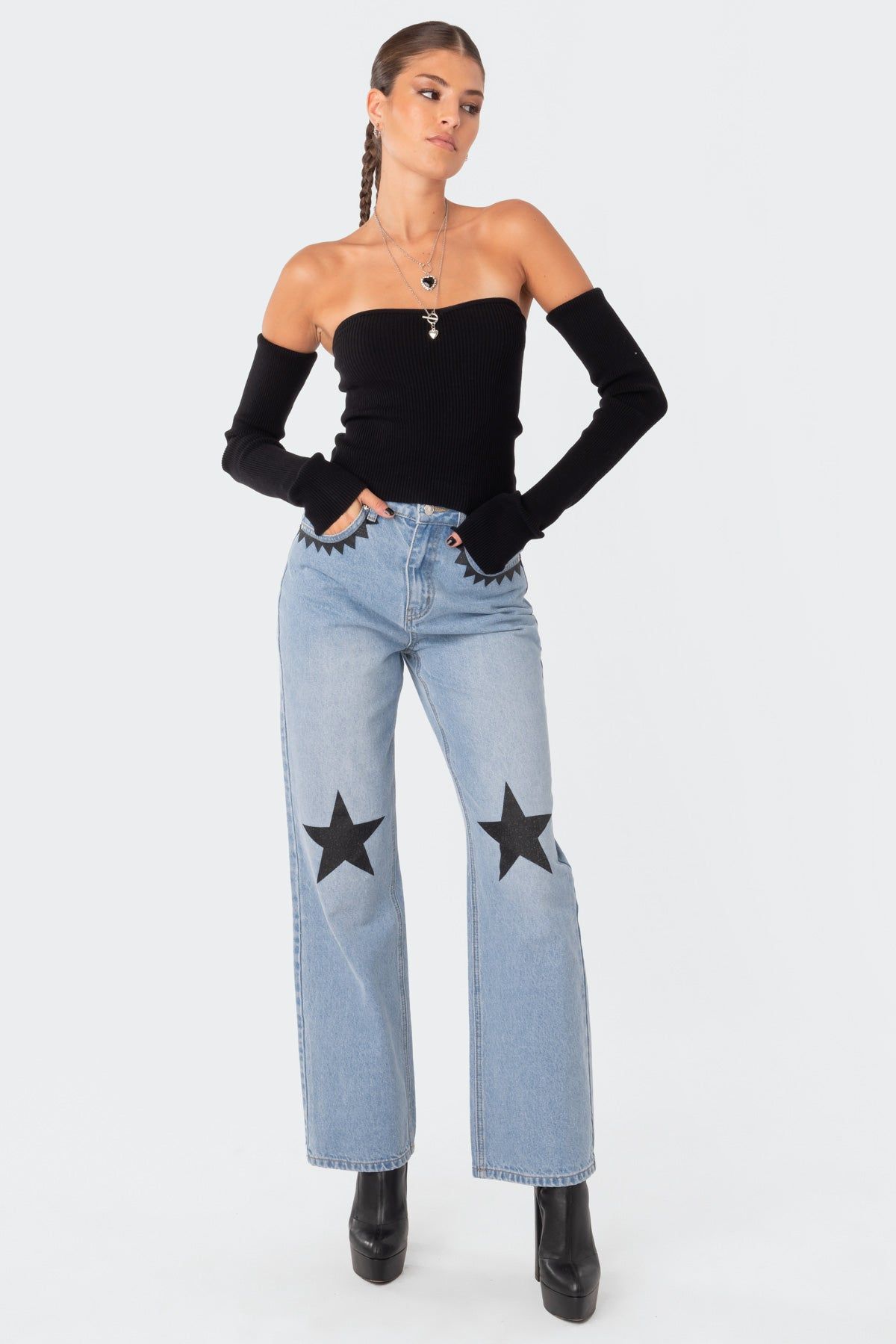 Star Of The Show High-Rise Jeans sold by Edikted
