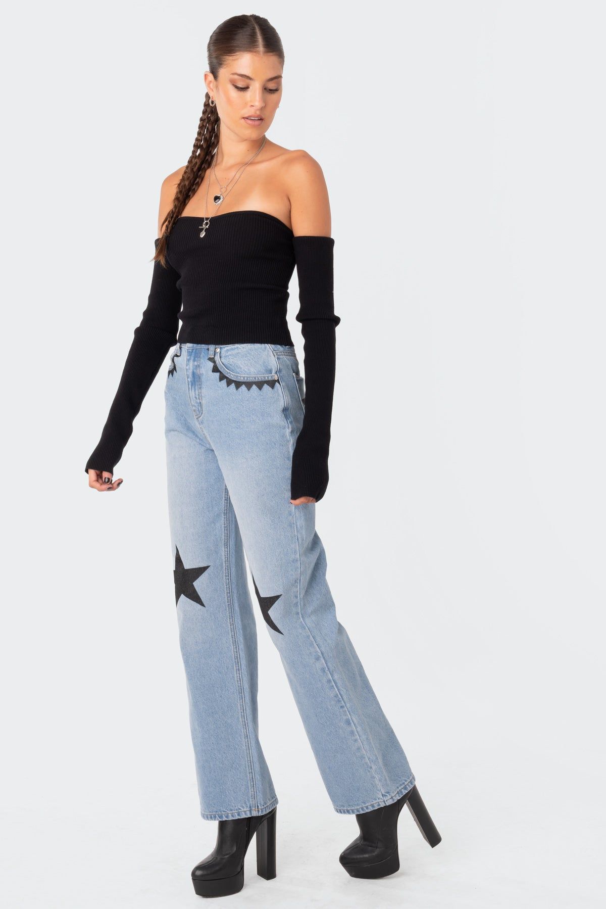 Star Of The Show High-Rise Jeans sold by Edikted product image thumbnail 3