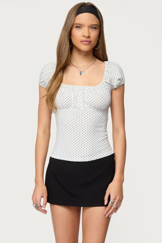Stefania Polka Dot Top sold by Edikted