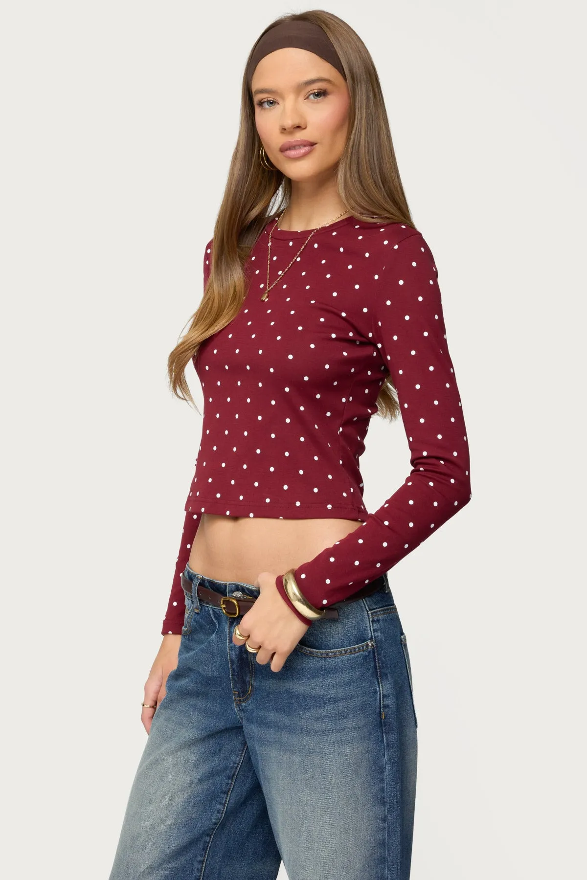 Daliya Polka Dot Long Sleeve Top sold by Edikted product image thumbnail 3