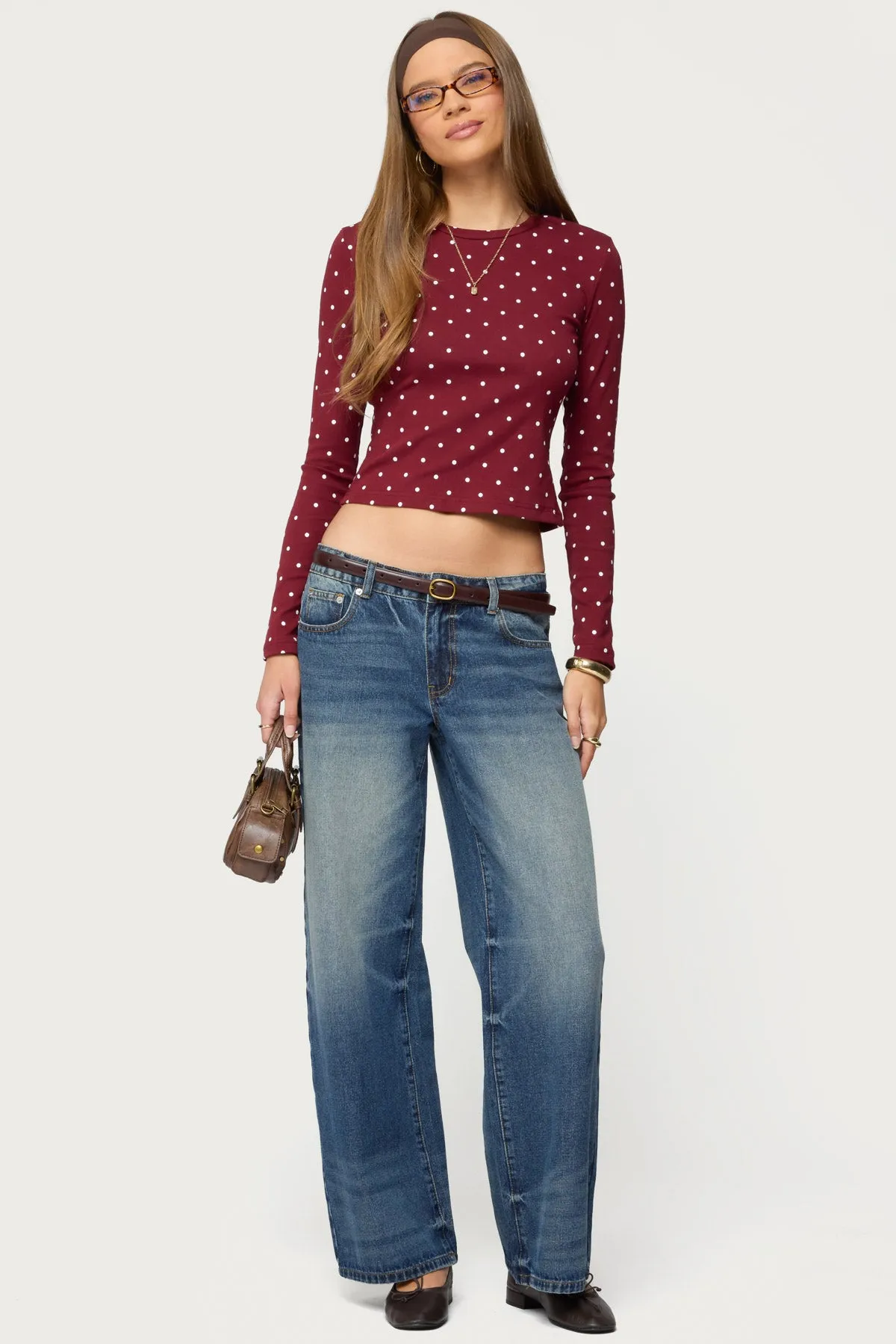Daliya Polka Dot Long Sleeve Top sold by Edikted product image thumbnail 2