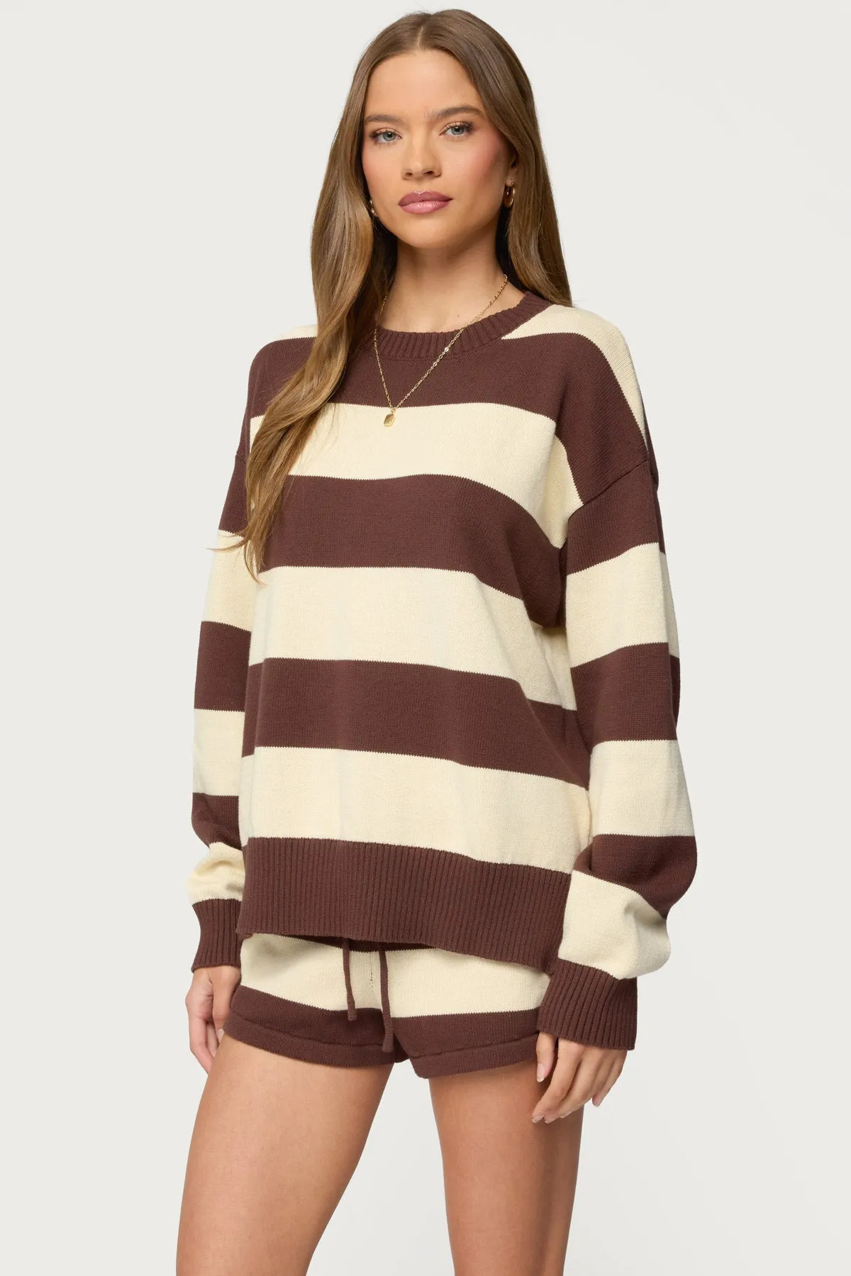 Riley Oversized Striped Sweater sold by Edikted product image thumbnail 3