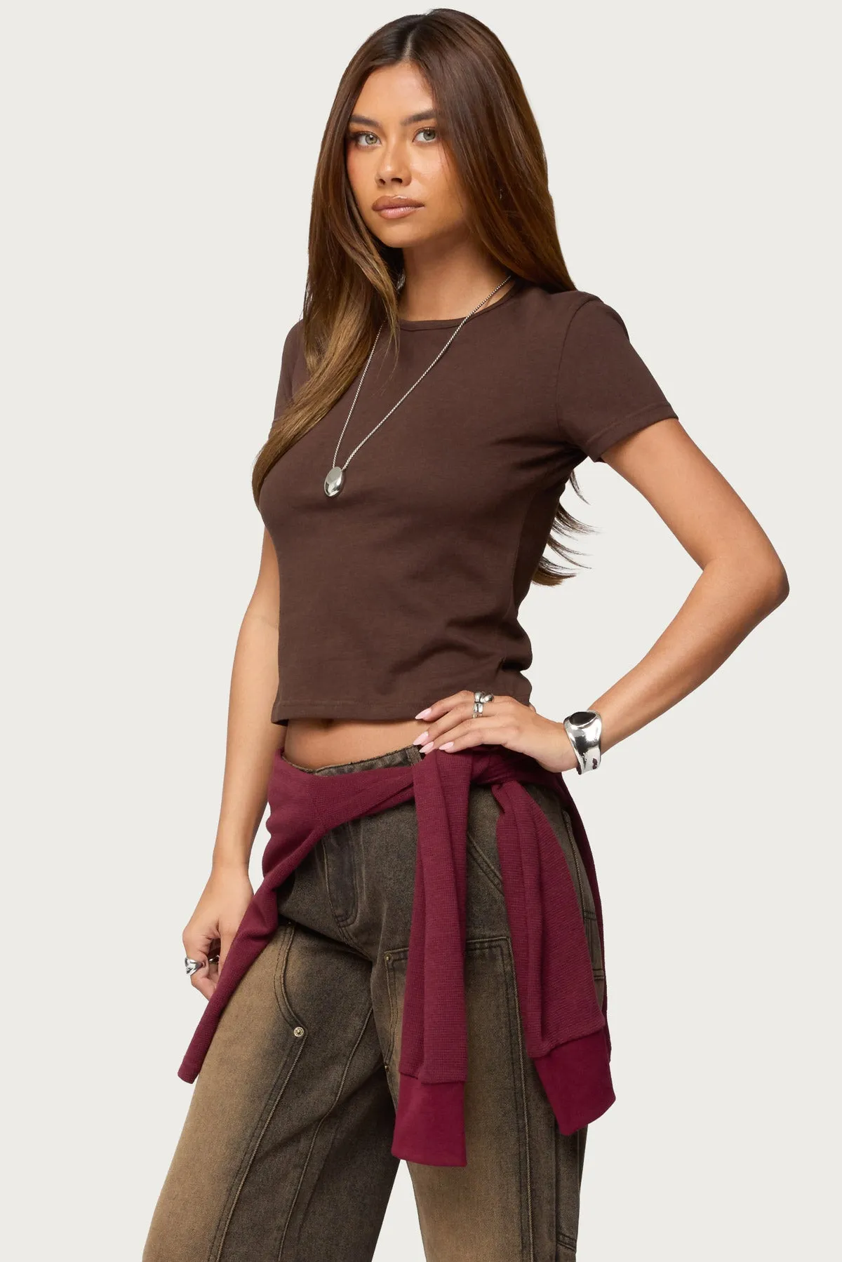 Nikkey Semi Sheer T Shirt sold by Edikted product image thumbnail 3