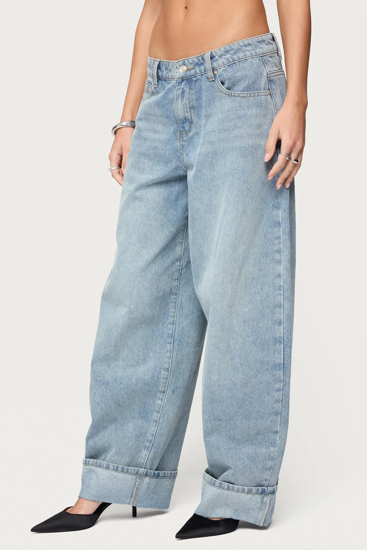 Kella Low Rise Baggy Jeans sold by Edikted product image thumbnail 3