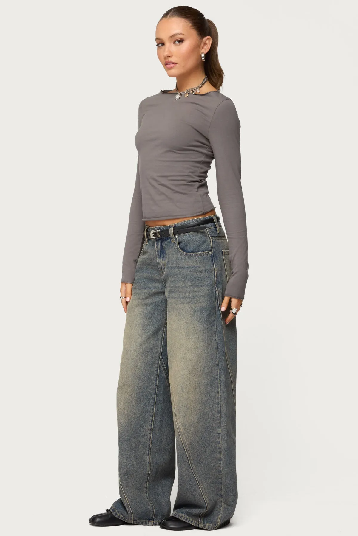 Nico Boat Neck Top sold by Edikted product image thumbnail 4