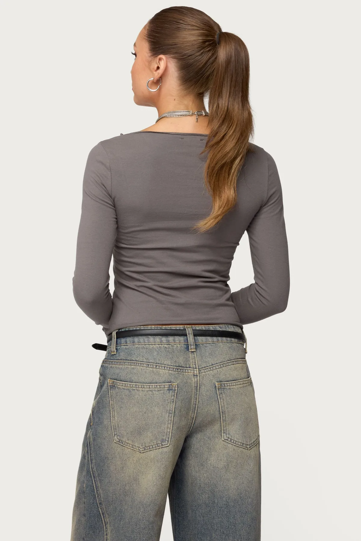 Nico Boat Neck Top sold by Edikted product image thumbnail 5