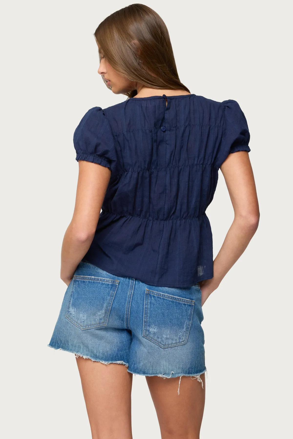 Maricella Gathered Tiered Top sold by Edikted product image thumbnail 4