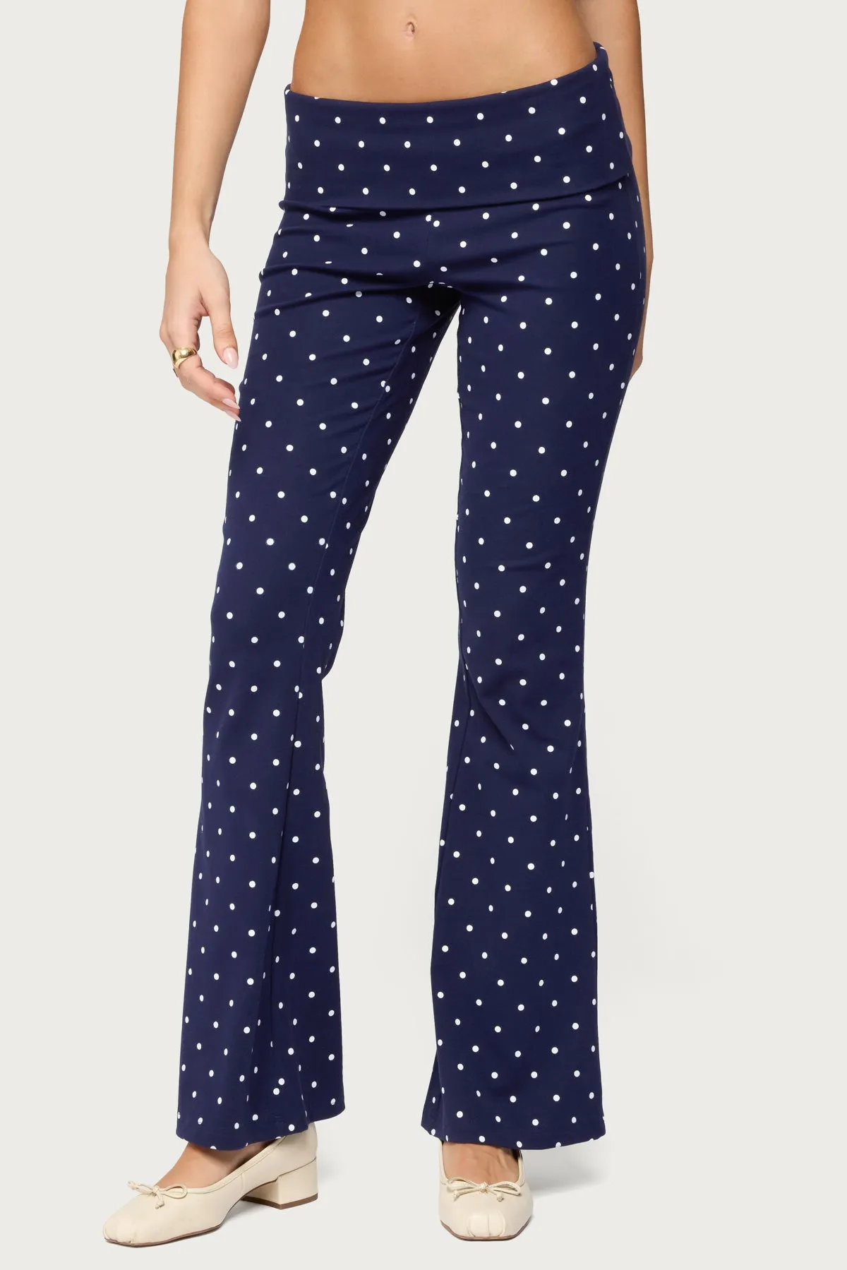 Daliya Polka Dot Fold Over Pants sold by Edikted product image thumbnail 2