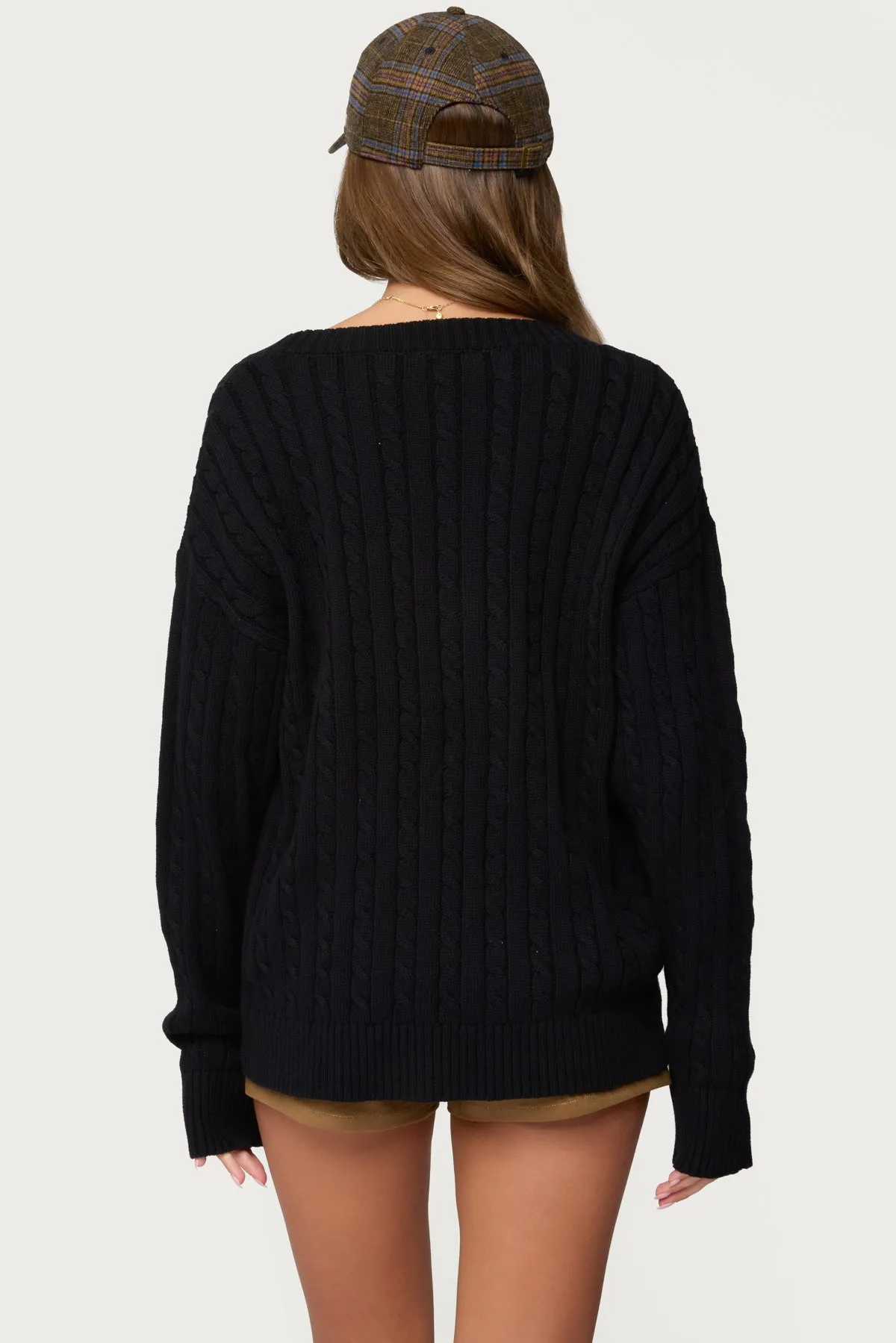 Francine Oversized V Neck Cardigan sold by Edikted product image thumbnail 5