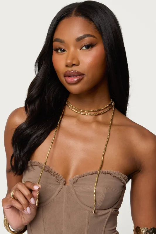 Wrap Around Beaded Necklace sold by Edikted