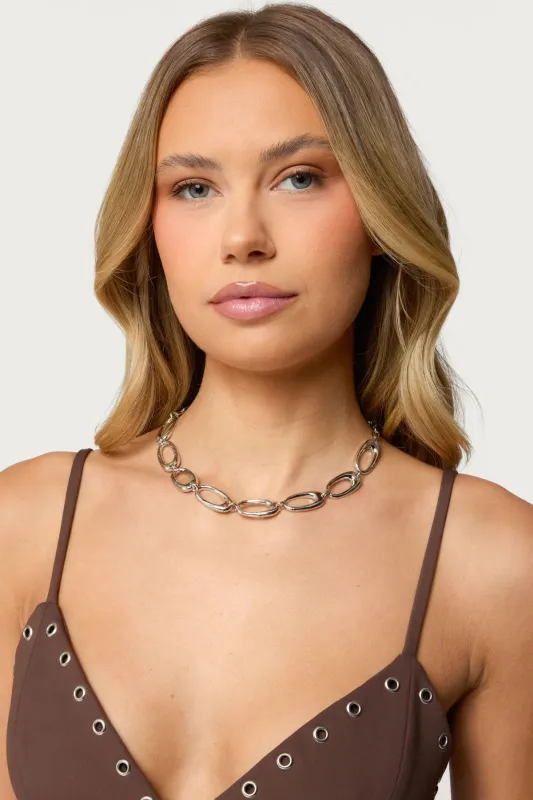 Oval Chain Necklace sold by Edikted