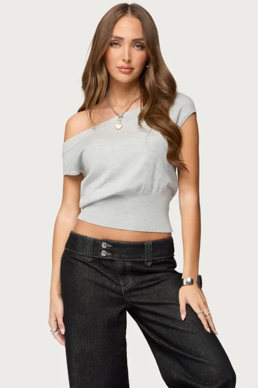 Michaela Off Shoulder Knit Top sold by Edikted