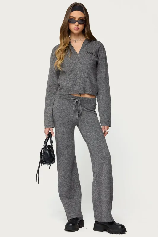 Ayah Straight Leg Knit Pants sold by Edikted