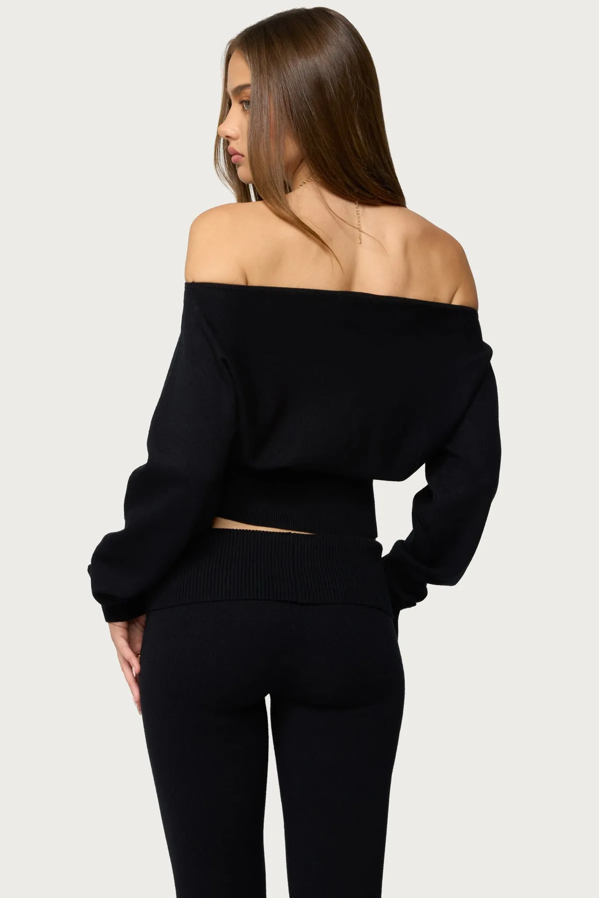 Skyla Off Shoulder Knit Sweater sold by Edikted product image thumbnail 5