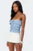 Lanna Gingham Elastic Scrunch Top sold by Edikted