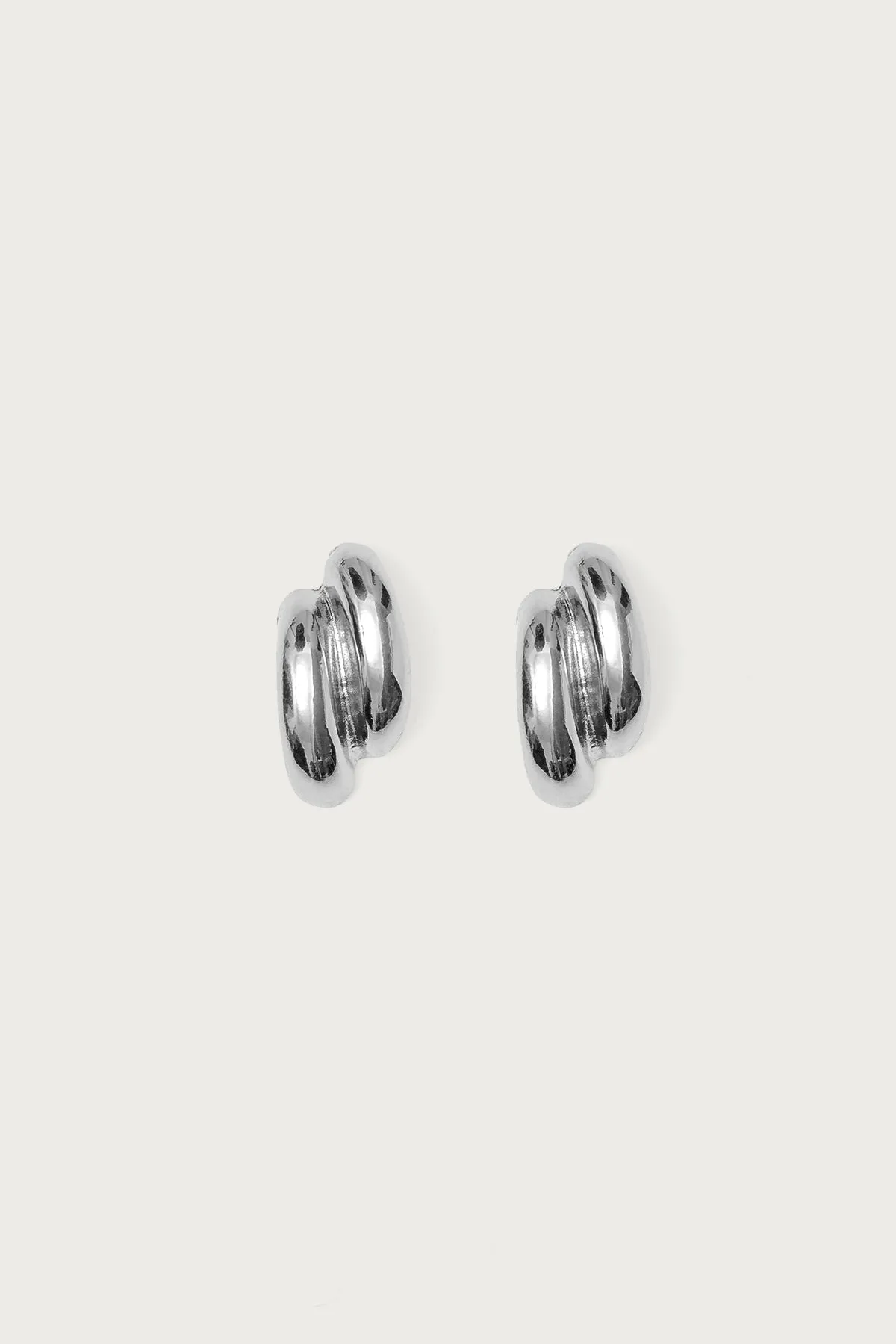 Two Time Chunky Stud Earrings sold by Edikted product image thumbnail 2