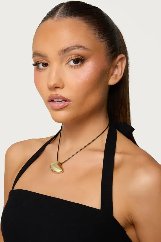 Abstract Pendant Cord Necklace sold by Edikted