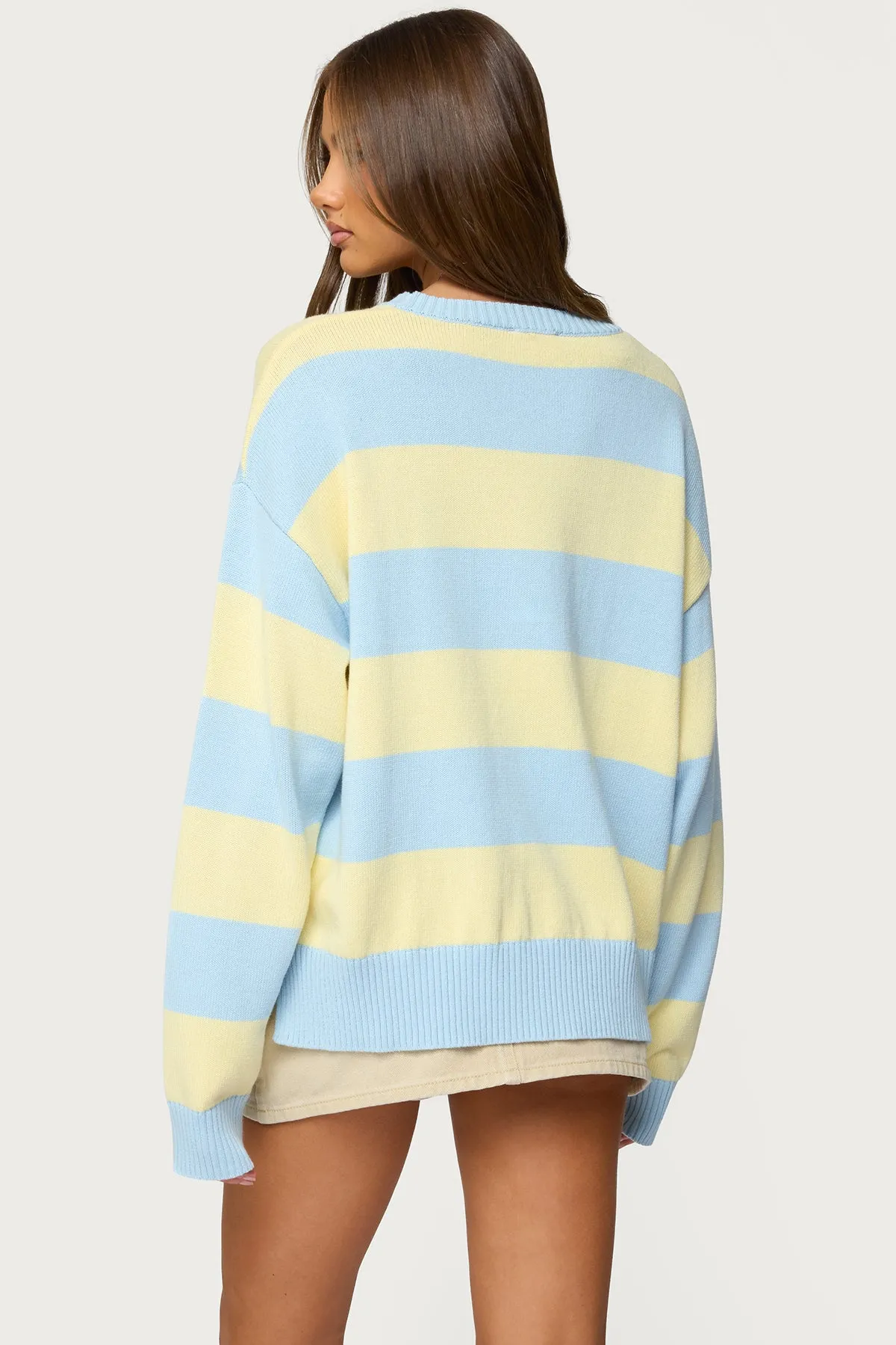 Riley Oversized Striped Sweater sold by Edikted product image thumbnail 4