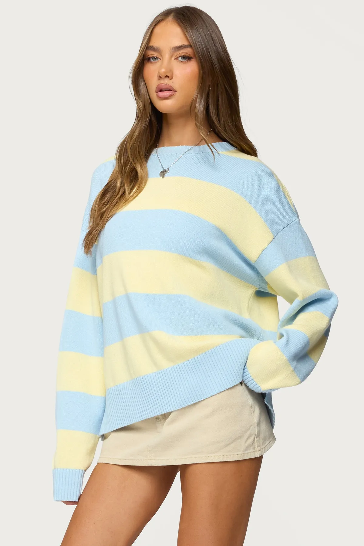 Riley Oversized Striped Sweater sold by Edikted product image thumbnail 3