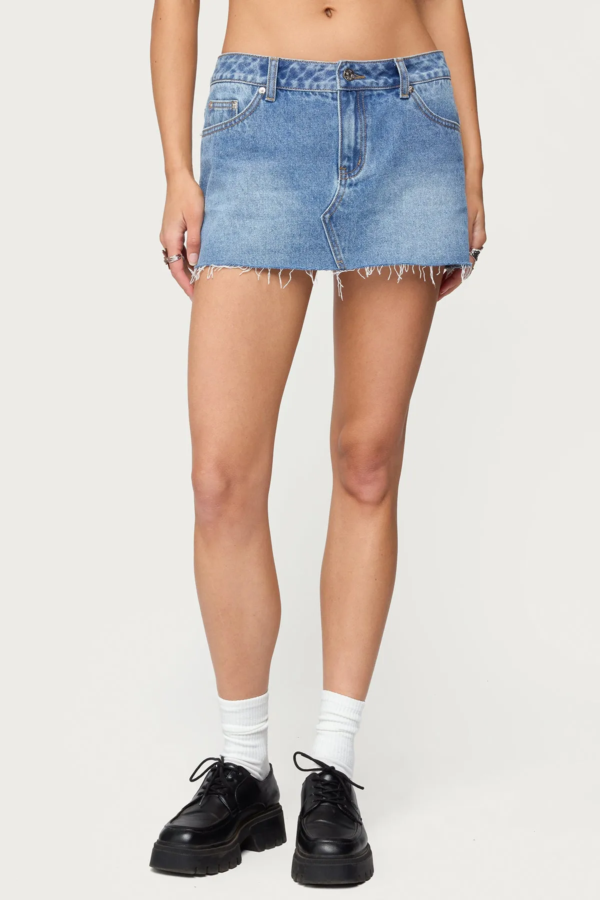 Micah Denim Mini Skirt sold by Edikted product image thumbnail 2