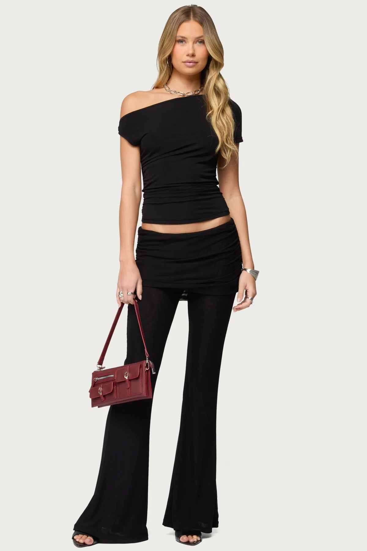 Halli Foldover Mini Skirt Pants sold by Edikted product image thumbnail 5