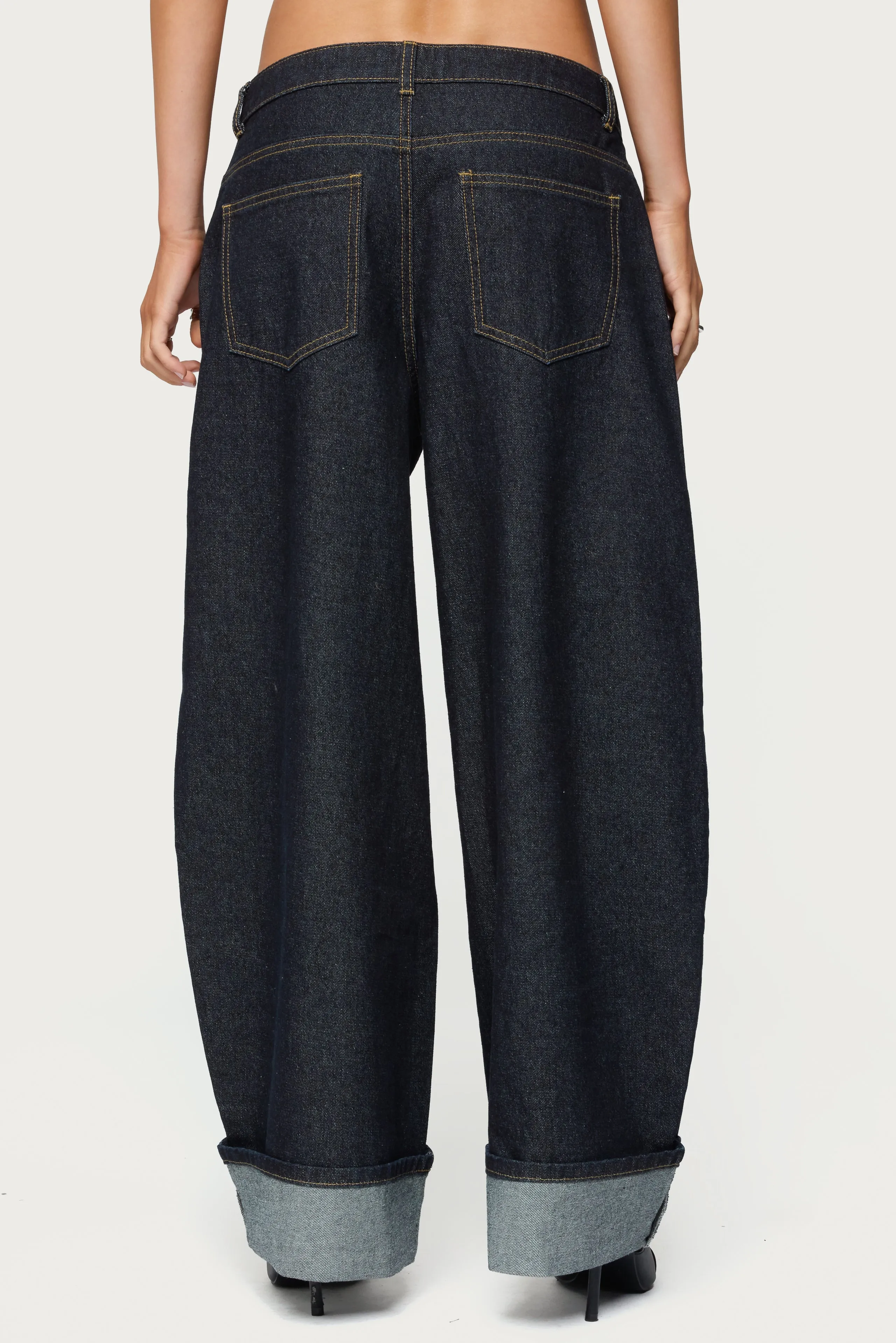 Petite Kella Low Rise Baggy Jeans sold by Edikted product image thumbnail 5