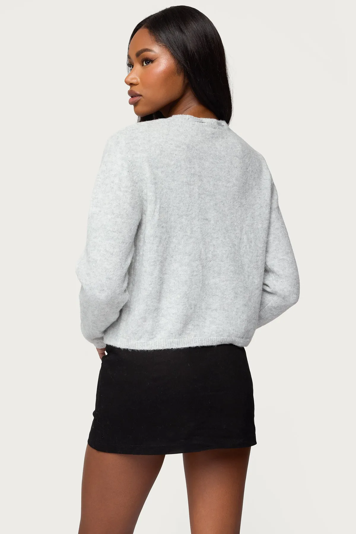 Vickie Ribbon Knit Cardigan sold by Edikted product image thumbnail 5