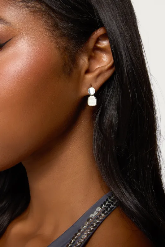 Iridescent Stone Dangle Earrings sold by Edikted