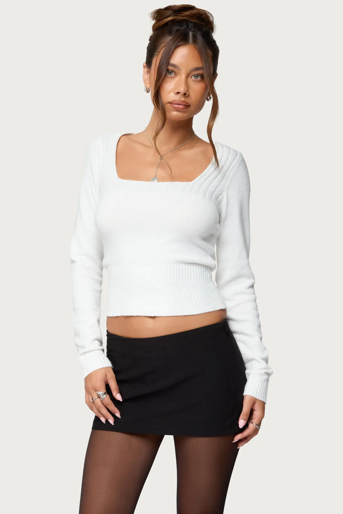 Kerry Square Neck Knit Top sold by Edikted product image thumbnail 3