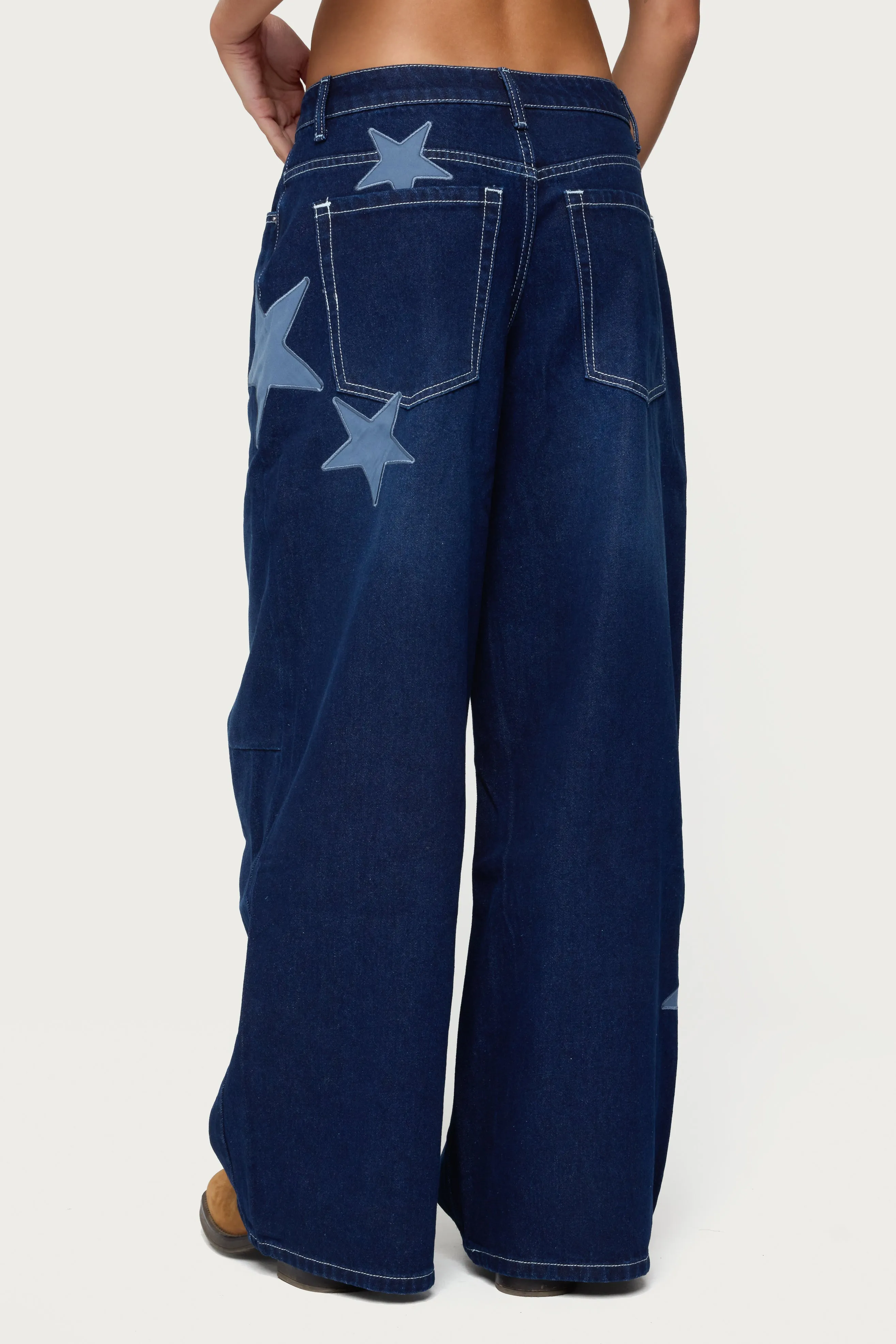 Trish Stars Low Rise Baggy Jeans sold by Edikted product image thumbnail 4