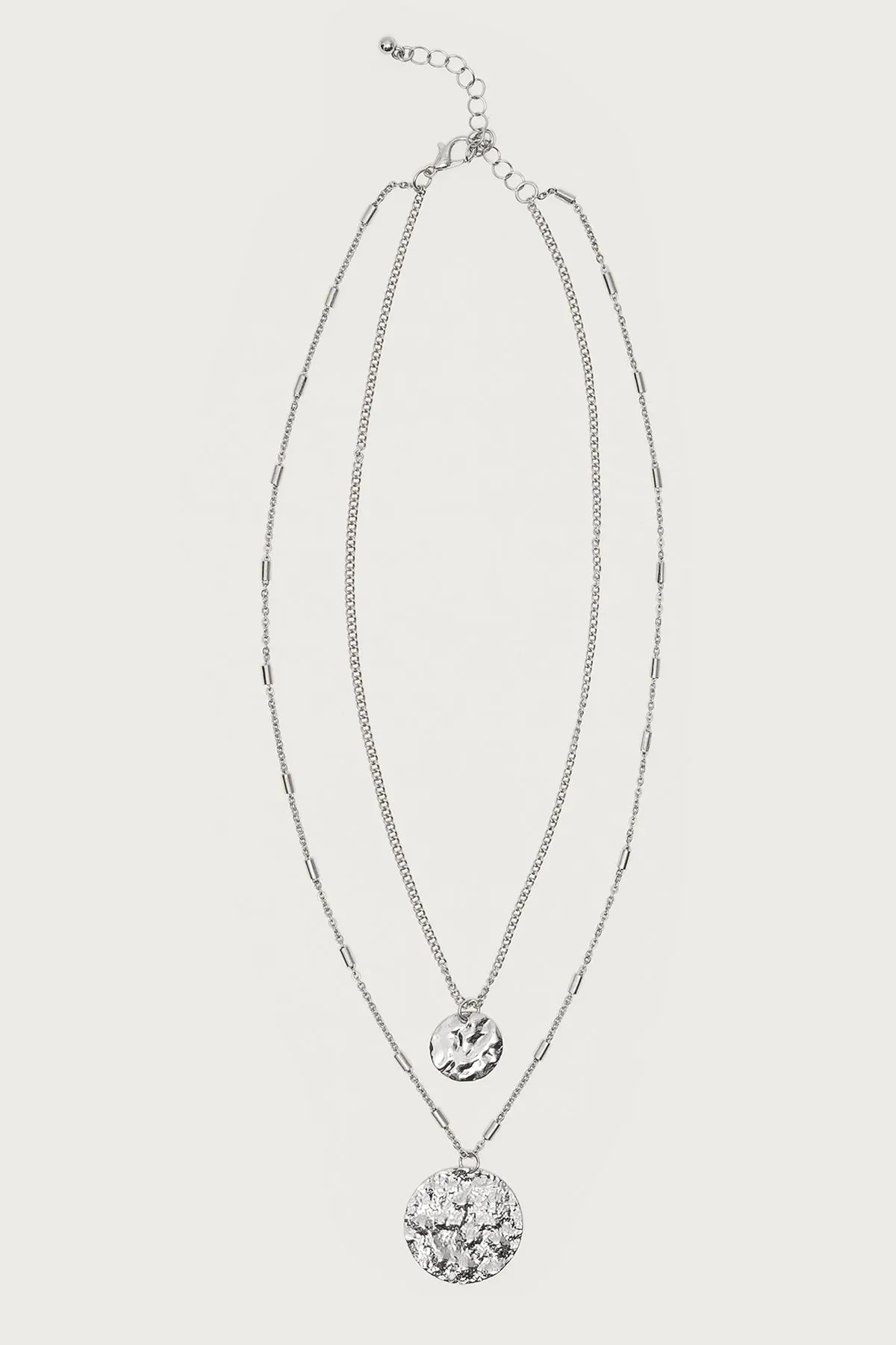 Textured Duo Layered Necklace sold by Edikted product image thumbnail 2