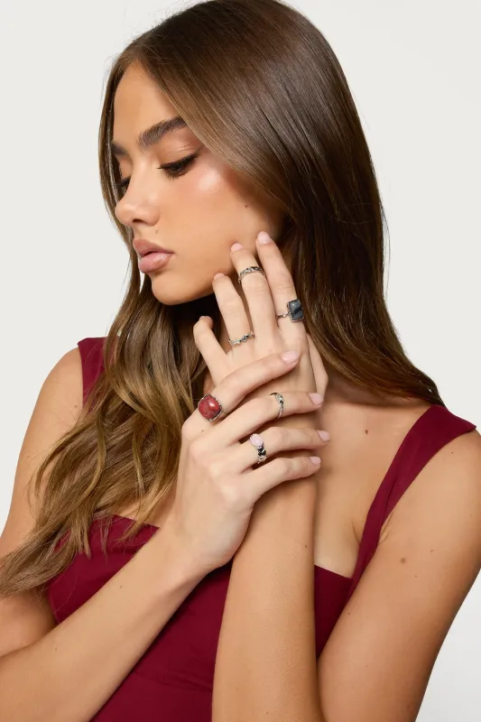 Gemstone Ring Pack sold by Edikted