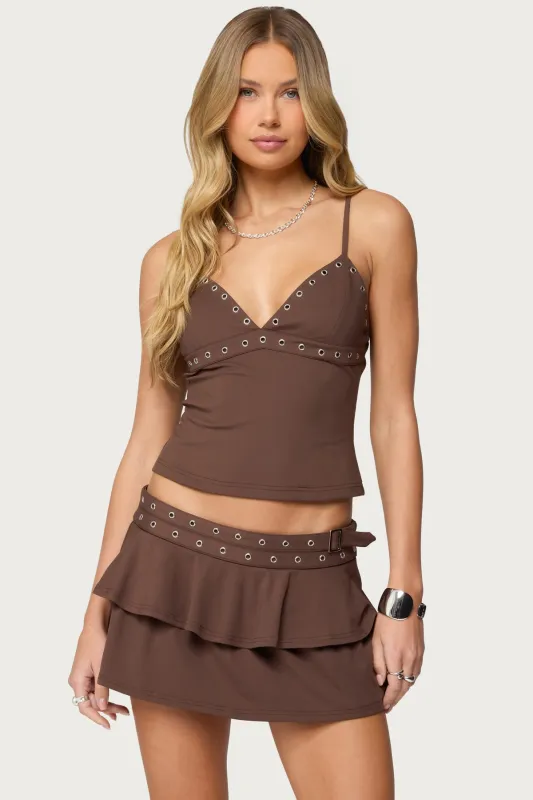 Hailie Grommet Tank Top sold by Edikted