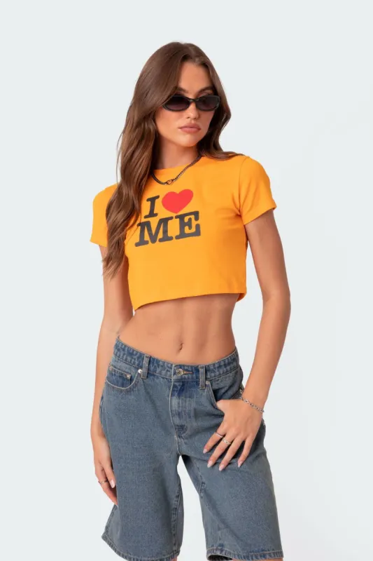 I Love Me Cropped T-Shirt sold by Edikted