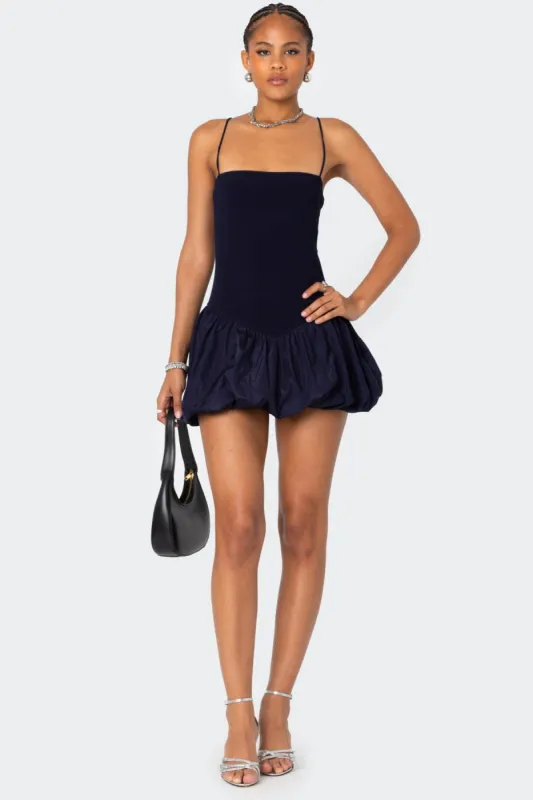 Ribbed Bubble Skirt Mini Dress sold by Edikted