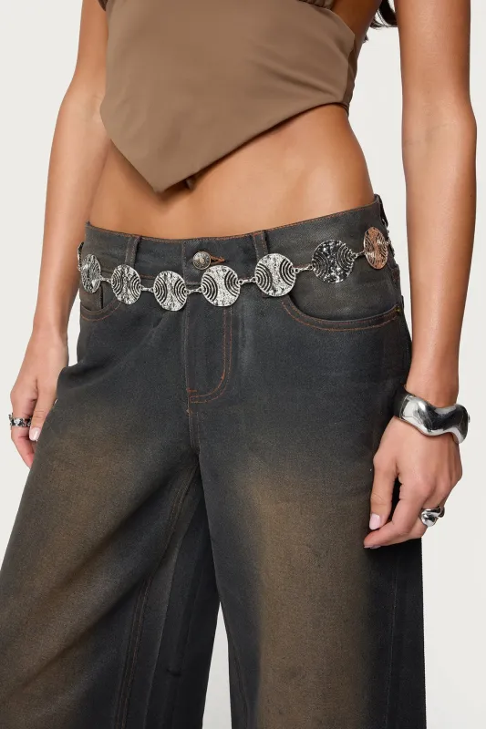 Textured Disc Chain Belt sold by Edikted