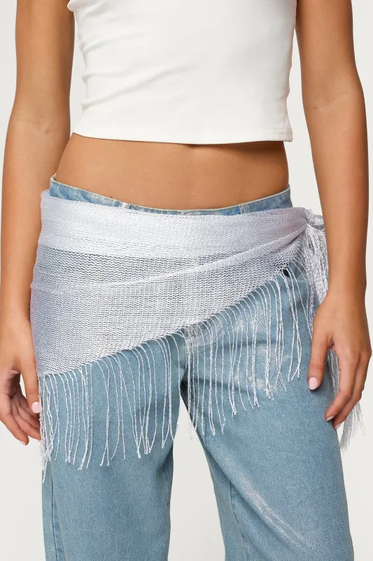 Fringed Waist Scarf sold by Edikted