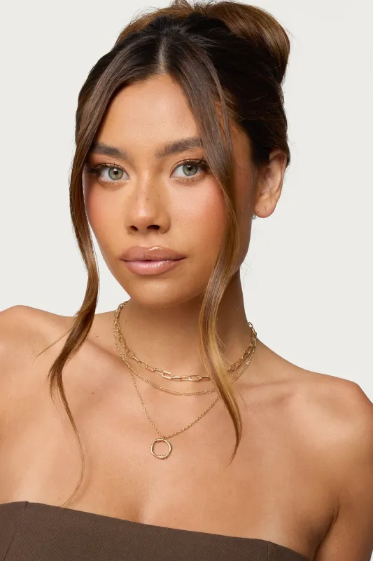 Layered Mixed Chain Necklace sold by Edikted